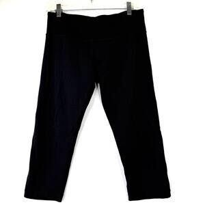 Lululemon Black Zig Zag Chevron Crop Leggings Size 10